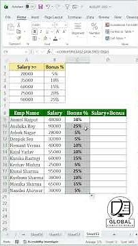 💰 Auto Calculate Bonus % from Salary | LOOKUP Function Magic #excel #exceltips #excelshorts