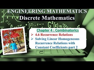 Ch 4.6.3 Solving Linear Homogeneous Recurrence Relations | Combinatorics Lecture by ‪@MonalisaCS‬