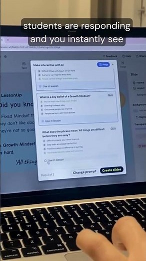 Make any lesson interactive by adding a quiz question