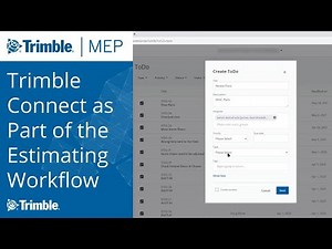 Trimble Connect as Part of the Estimating Workflow