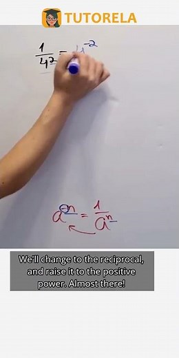 Simplifying 1/4² with Negative Exponents Explained #Math #ExponentsRules #PowersOfAFraction