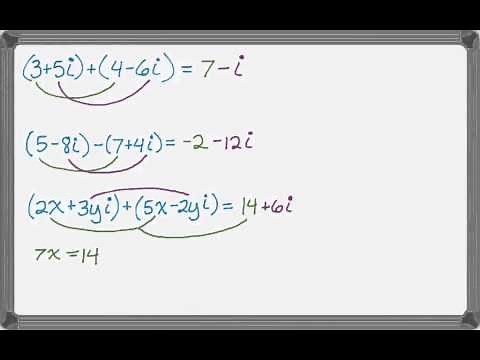 Add, Subtract, Multiply Complex Numbers of the form a + bi