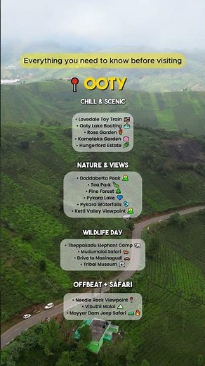 ❤️ Places to visit in Ooty,Tamilnadu😍| Complete Guide