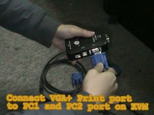 How to Use One VGA LCD Monitor to Control Two Host Computers/ PC with 2-Port KVM Switch Box