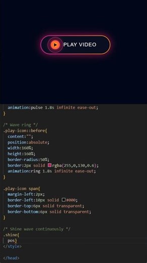 Animated Button with Glowing Effects🔥| HTML & CSS #webdesign #pktech