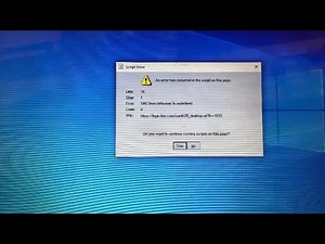 HOW TO FIX TO SCRIPT ERROR | AN ERROR HAS OCCURRED IN THE SCRIPT WINDOW 10 window 11 script error