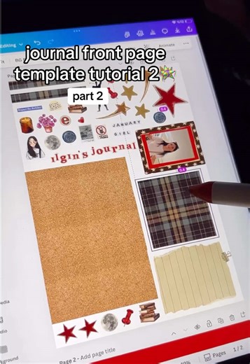 part 2-template tutorial🏁 #journaling #canva #template #foryou #fyp