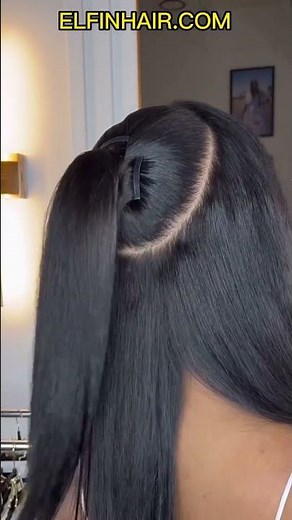 🥺Most Convenient To Sleek Extended Ponytail! Clip-in Extensions Get Invisible Looking Ft.#ELFINHAIR