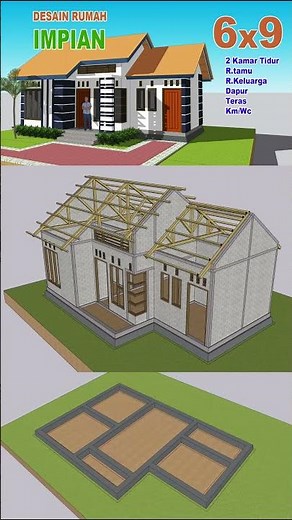 Desain rumah minimalis - ukuran 6x9 #desainrumah #bangunrumah #rumahsederhana #rumah #housedesign