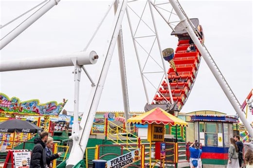 All aboard for one last sail! Skegness Pleasure Beach pirate ship sets off Into the sunset