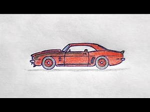HOW to DRAW a CHEVROLET CAMARO ZL1 1969