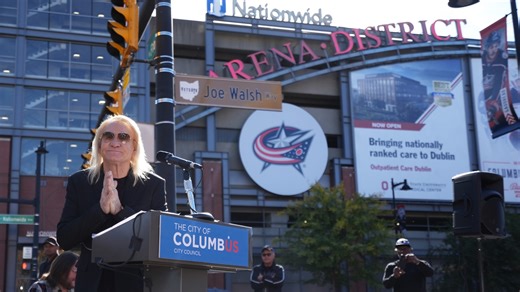 Eagles guitarist Joe Walsh once lived in Columbus. Now he has a street named after him