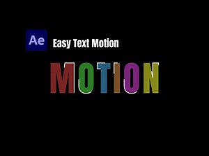 Easy Text Motion in After Effects | Fun Typography Animation Tutorial