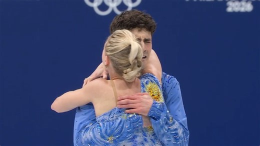 Canada’s Gilles, Poirier share emotional celebration after ice dance program