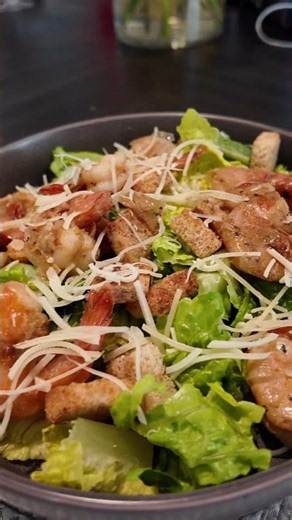 100° Outside? 🥵 This Shrimp Caesar Salad Saved Dinner! 🍤🥗