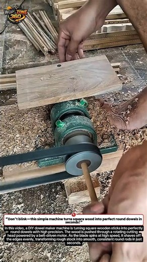 INSANE DIY Wood Dowel Maker Machine You Won’t Believe! #woodworking #DIY #Shorts