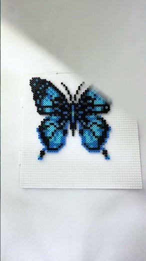 I Made a Sparkly Blue Butterfly 🦋✨ | Pixel Beads