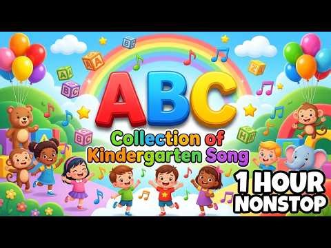 1 HOUR Nonstop Phonics & Alphabet Song + Number Song + Color Song | Kindergarten Learning for Kids🎵