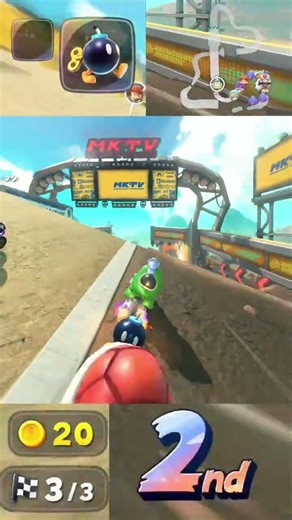 Instant Karma for That Red Shell #mariokartworld #mariokart
