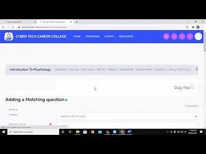 Learn to Create Matching Questions!