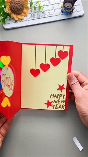 paper crafts creator on Instagram: "🎉✨ Step by Step: New Year Pop-Up Card Craft ✨💌 #fblifestyle #NewYearPopUpCard #PopUpCard #PaperCraft #DIYGreeting"