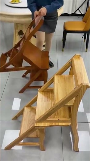 Chair. Ladder. One Clever Piece | Multi-Function Step Stool Design #home #furniture #interior