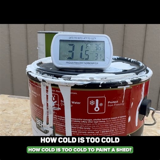 💰Make Extra $1,000 per Week: Join our Shed Skool: https://geni.us/BNbtt Get one-on-one help from Carlos and Scott https://geni.us/Yv5Sg Plans and Shed Parts: https://www.EveryDayShed.com/ Cold weather doesn’t automatically mean you can’t paint—but doing it wrong will guarantee failure. In this video, I explain how cold is too cold to paint a shed and what actually matters when temperatures drop into the low 30s. Years ago, painting below 50°F was a hard no, but modern paints have improved and n
