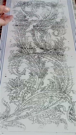 Kömür tozuyla çini pano deseni aktarma