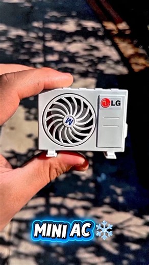 Mini Air Conditioner Powered by Solar Battery! 🌞 #miniac #minitv #diyproject #smal #shorts