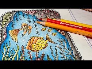 🐠SMALL VICTORIES by Johanna Basford ✏️ Faber Castell polychromos - easy coloring tutorial