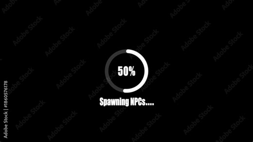 Loading Progress Bar Animation with 30% Completion Spawning N P Cs Gaming Interface loading screen 30% complete