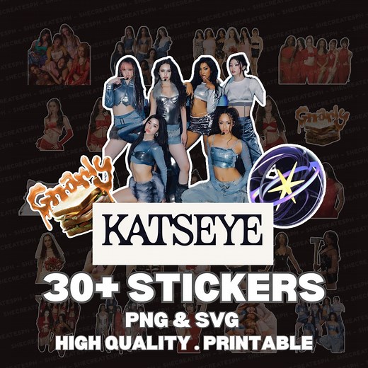 KATSEYE Sticker Pack: Global Girl Group Fan Merch (PNG SVG Digital Download) - Etsy Australia