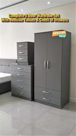 Spacious & Stylish 2-Door Wardrobes: Free UK Delivery & Ready To Use Furniture, Full Bedroom Set: 2 Door Sliding Wardrobe Chest of Drawers Bedside Tables! 😍 Modern matching style Only £250 | Delivery All UK | Cash on Delivery WhatsApp: 447949567592 to order now!#creatorsearchinsights #wardrobedeals #homedecor #interiordesign #furniturehunt #storageideas #bedroominspo#wardrobe #wardrobeessentials #ukhomedecor #birminghamuk