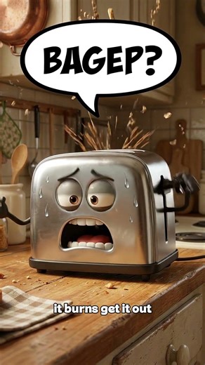 Why is my toaster screaming? 😱🍞#funny #shorts #pixarstyle #3danimation #memes