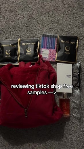 Reviewing tiktok shop free samples #tiktokshop #freesamples #tiktokshopproducts #viral #fyp