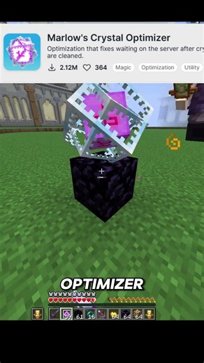 Crystal pvp mod #minecraft #shorts