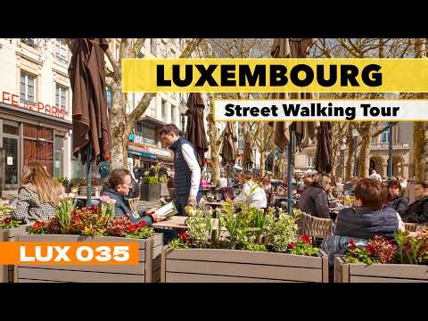 The Richest Country 🇱🇺 Life in Luxembourg | Street Walking Tour 4K | 035
