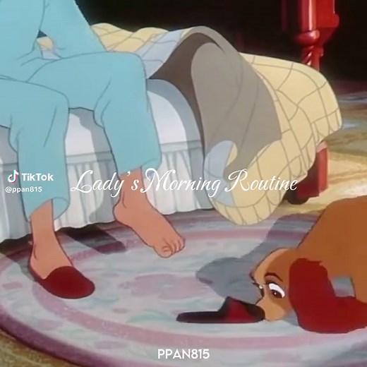 Lady’s morning routine🧼🫧 #ladyandthetramp #lady #ladyandthetrampedit #morningroutine #disney #disneyedit #olddisney #olddisneyedit #fyp #tramp