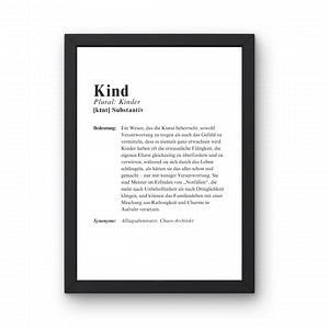 Dictionary Entry "child" | Funny Definition as a Poster | Gift for Children - Etsy Australia
