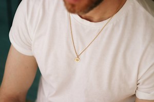 Sun Necklace for Men, Groomsmen Gift, Men's Necklace Gold Sun Pendant, Stainless Chain Necklace, Gift for Him, Yoga Necklace, Waterproof - Etsy