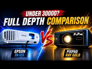 EPSON E12 vs PIXPAQ Ray Gold Real Comparison | Finally Best Projector Under ₹30000 Found🔥