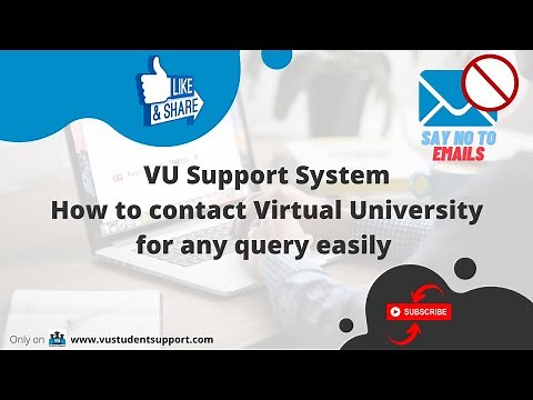 VU SUPPORT SYSTEM | TUTORIAL | How to use vu support system | Contact VU easily