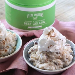 20K views · 62 reactions | This vanilla bean brown rice pudding is lightly sweetened with maple syrup and flavored with vanilla bean and cinnamon. Instead of using eggs or cornstarch to thicken the pudding I used Vital Proteins grass-fed pasture raised beef gelatin. Super easy to make and packed full of delicious comforting flavor. FULL RECIPE --> https://www.nutmegnanny.com/vanilla-bean-brown-rice-pudding/ | Nutmeg Nanny | Facebook
