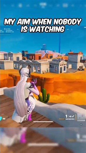MY AIM WHEN NOBODY IS WATCHING #fortnite #gaming #shorts
