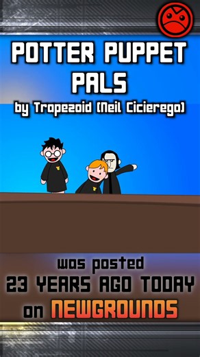 POTTER PUPPET PALS started 23 YEARS AGO today #newgrounds #harrypotter #lemondemon #neilcicierega #a