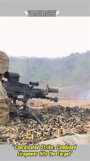 “Coordinated Strike: Combined Firepower Hits the Target! #military