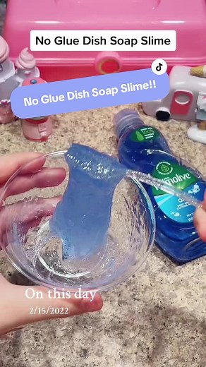 DIY No Glue Dish Soap Slime Recipe