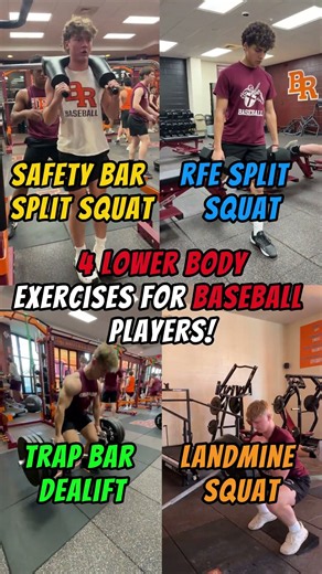 4 Lower Body Exercises for Baseball Players! 💪🔥