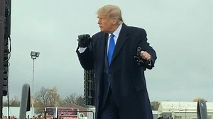 Trump busts moves to YMCA in Michigan