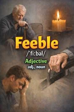 Feeble meaning — Weak in strength, power, or effectiveness